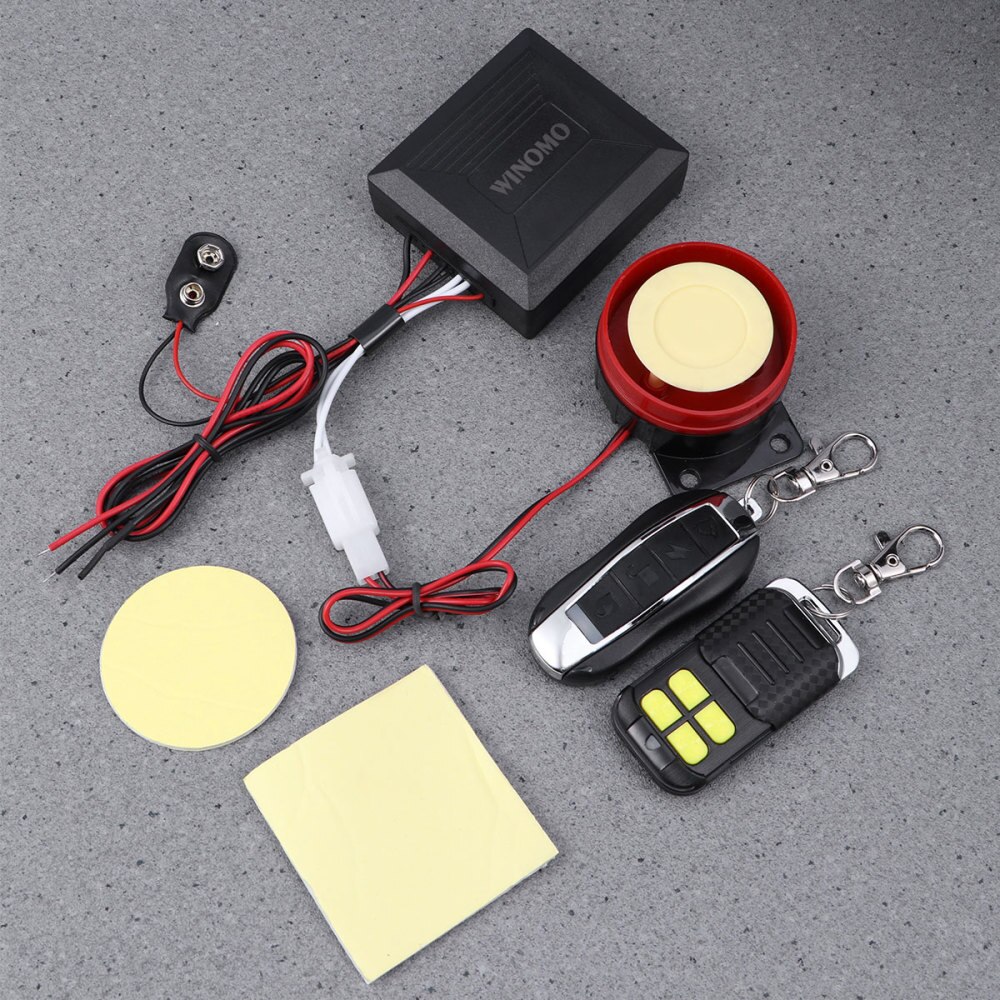 WINOMO 12v Universal Motorcycle Motorbike Scooter Anti Theft Alarm System with Double