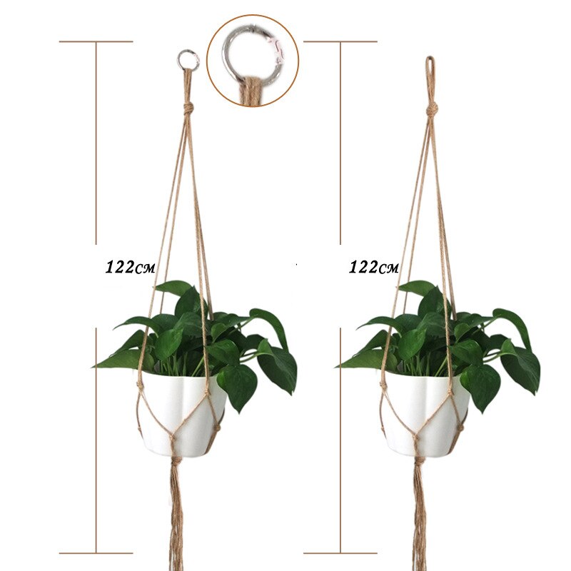 100% Handmade Macrame Plant Hanger Flower /pot Hanger for Wall Decoration Courtyard Garden Decor