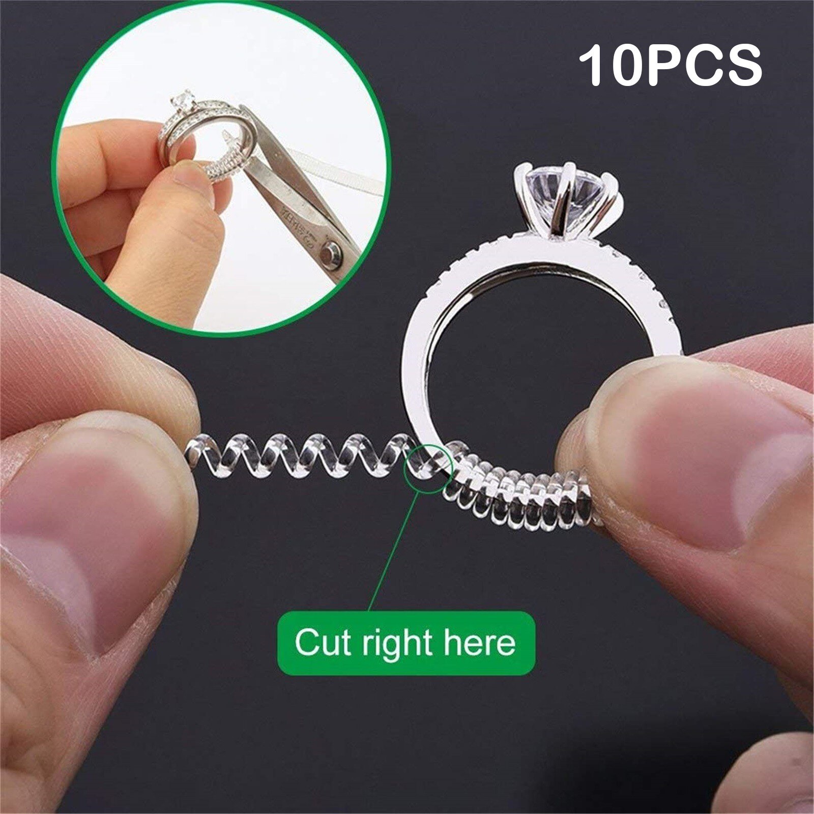 9ct Bague or Blanc Pince Réducteur Re-Sizer Ajusteur Pour 2