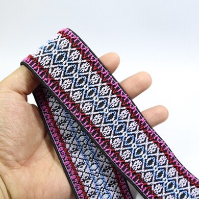 50mm nylon fargerike elastiske bånd gjør-det-selv-belte bånd kjole bukser sko klær gummi 4cm webbing plagg sytilbehør: 21 50mm