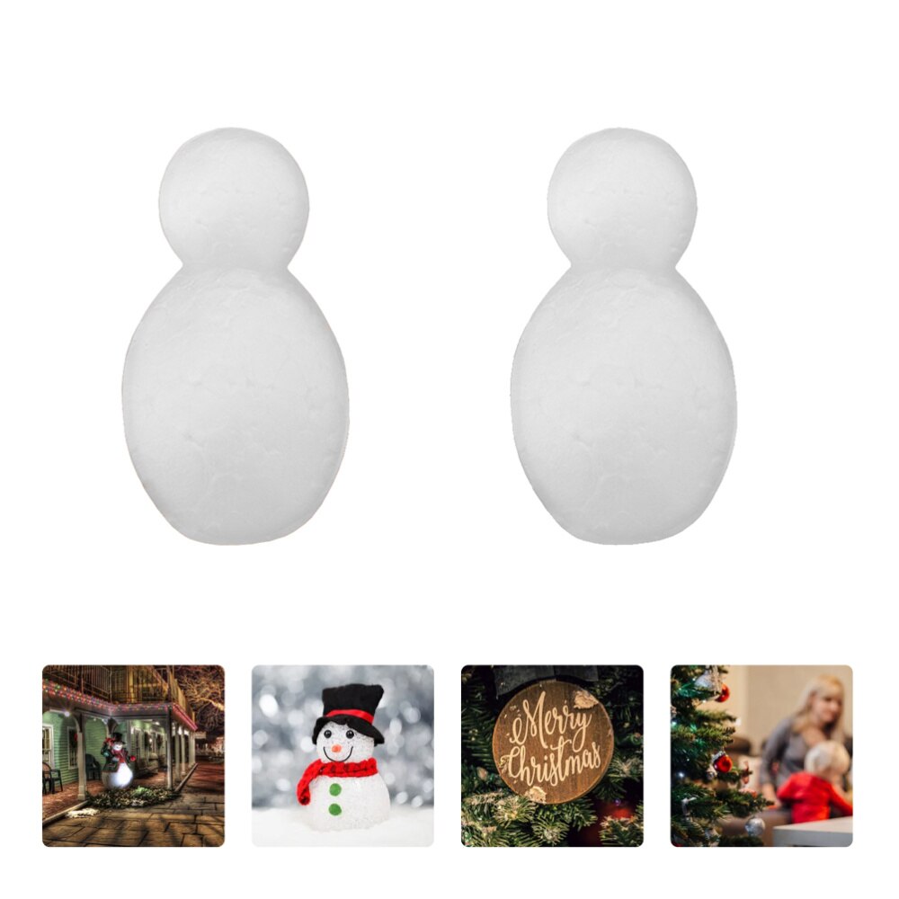 4 stuks kerst-piepschuim knutsel sneeuwpop modelleermal van piepschuim