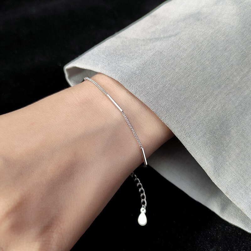 La Monada Dritto Bracciali Per Le Donne In Argento 925 Sterling Silver Belle Reale Argento 925 Dei Monili Del Braccialetto Della Catena del Braccialetto delle Donne