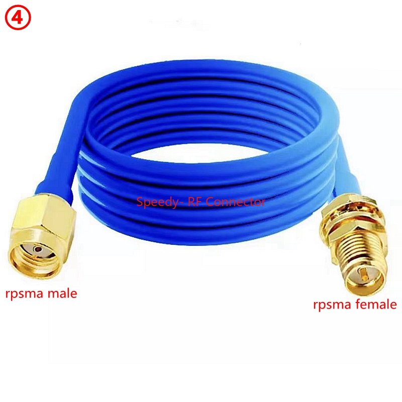 Cable Coaxial RG402 RG-402 SMA a SMA conector macho hembra RPSMA a RPSMA alta frecuencia semiflexible rápida latón RF