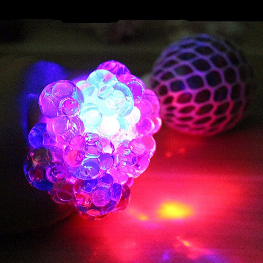 Led Gloeiende Druif Speelgoed Mesh Ball Stress Fidget Speelgoed Voor Autisme Angst Relief Stress Antistress Bal Сквиши