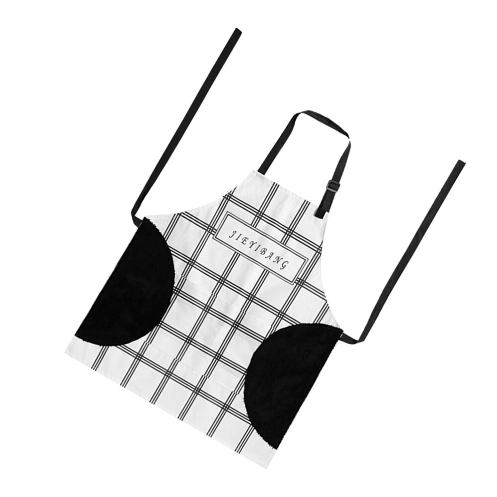 1pc olietætte køkkenforklæder håndtørket forklæde justerbart husholdnings ærmeløst outwear multifunktionelle serveringsforklæder med lommer c: Firkant