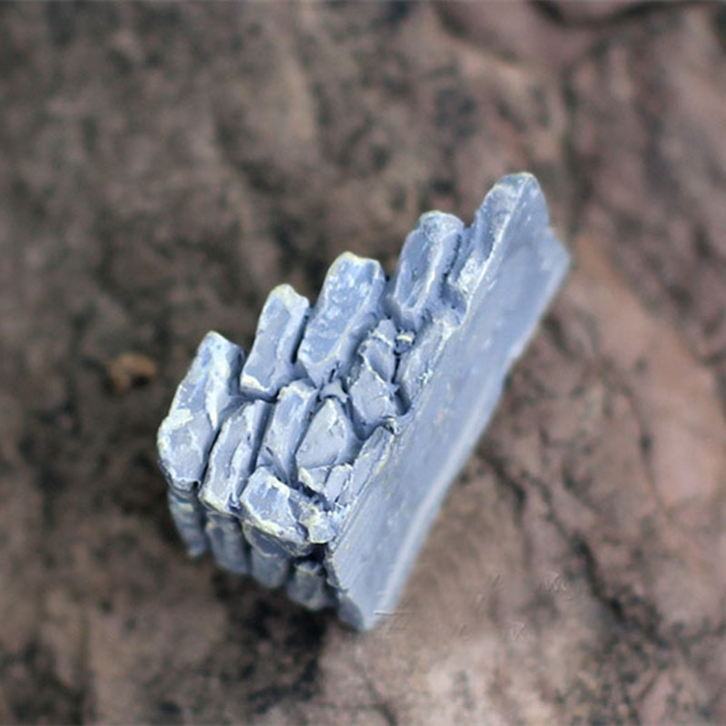 Escalera de camino de paso de piedra gris, accesorios de bricolaje para decoración de jardín, casa, Mini artesanía, micropaisajismo, 2 uds.