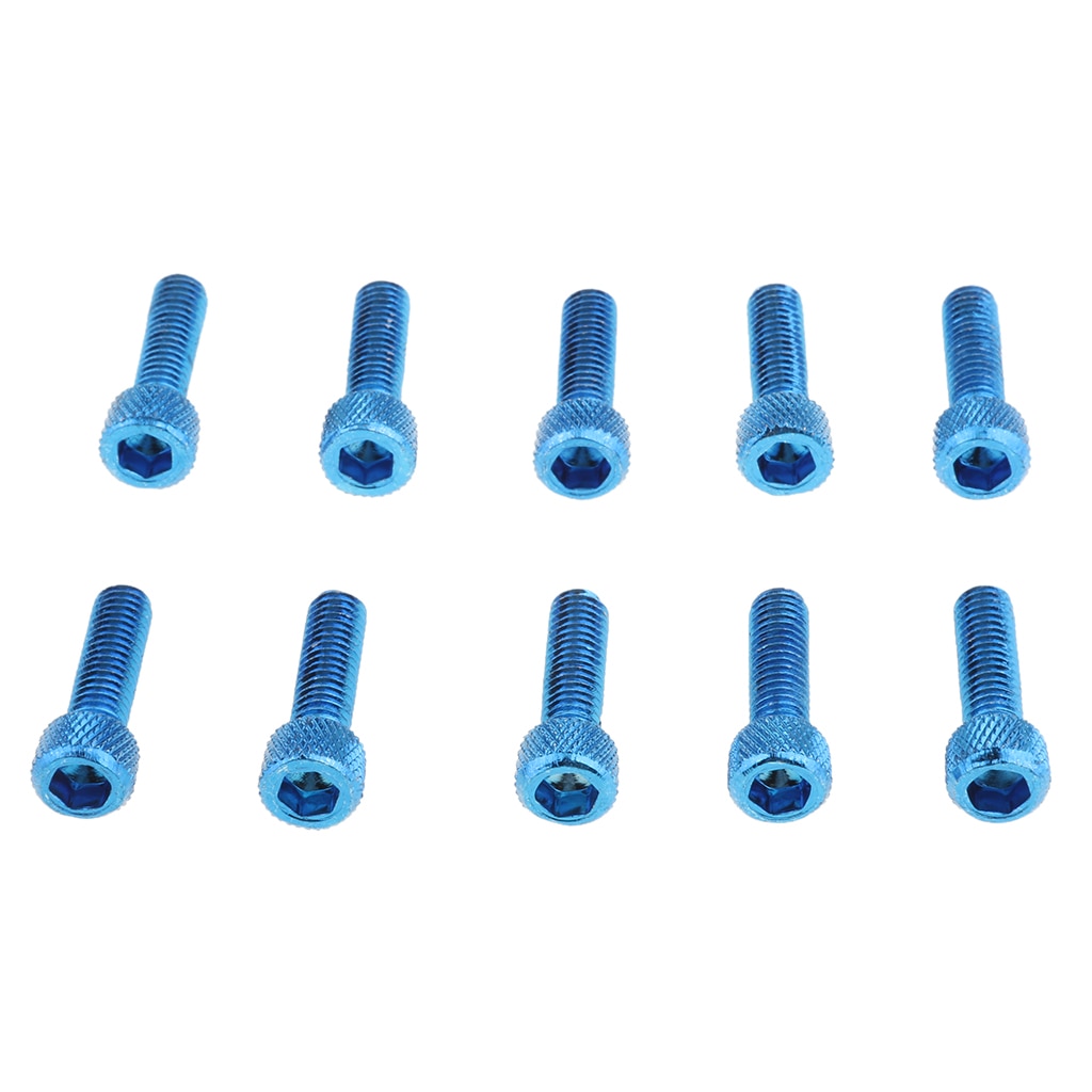 10 stk  m6 x 20mm legering stål unbrakoskrue skrue bolt blå