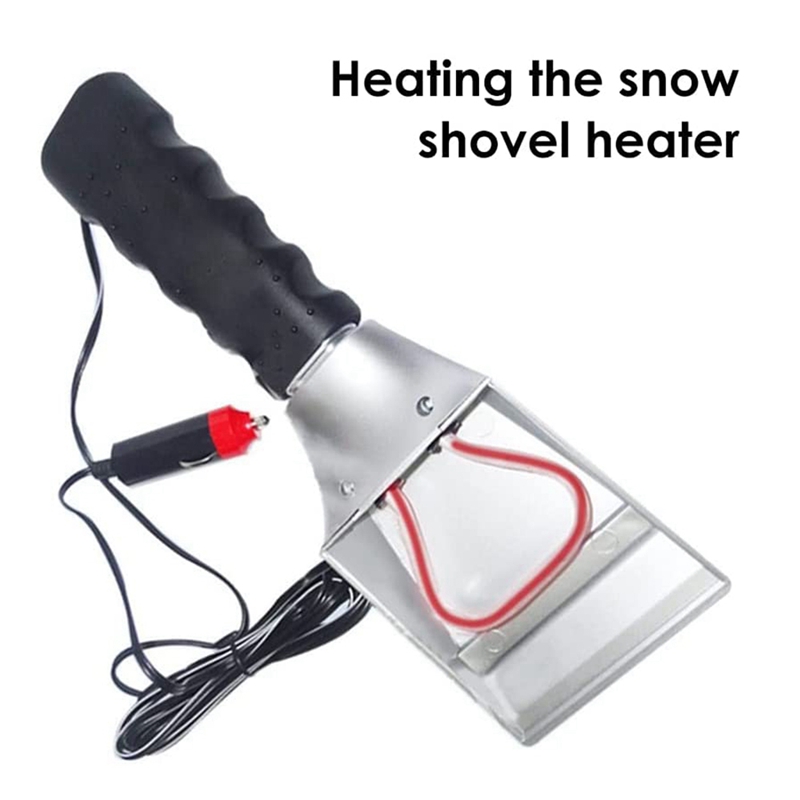 12V Heatable Car Ice Scraper Electric Heating Ice Shovel Windshield Snow Removal Shovel for Car SUV Truck