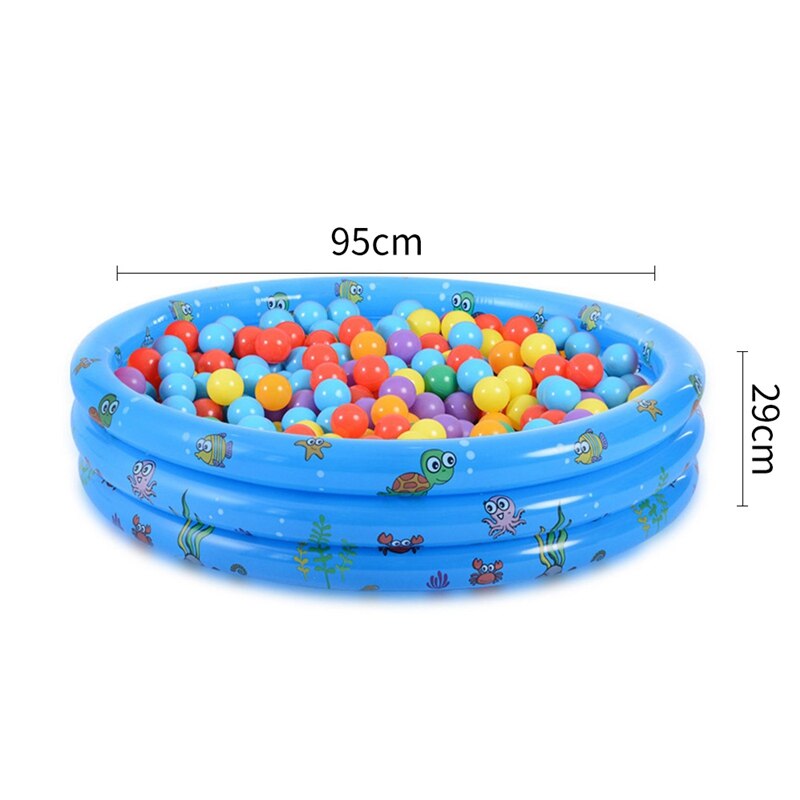 Opblaasbaar Zwembad 100Cm Verdikte Milieubescherming Pvc Kinderen Zwembad Bad Met Pomp