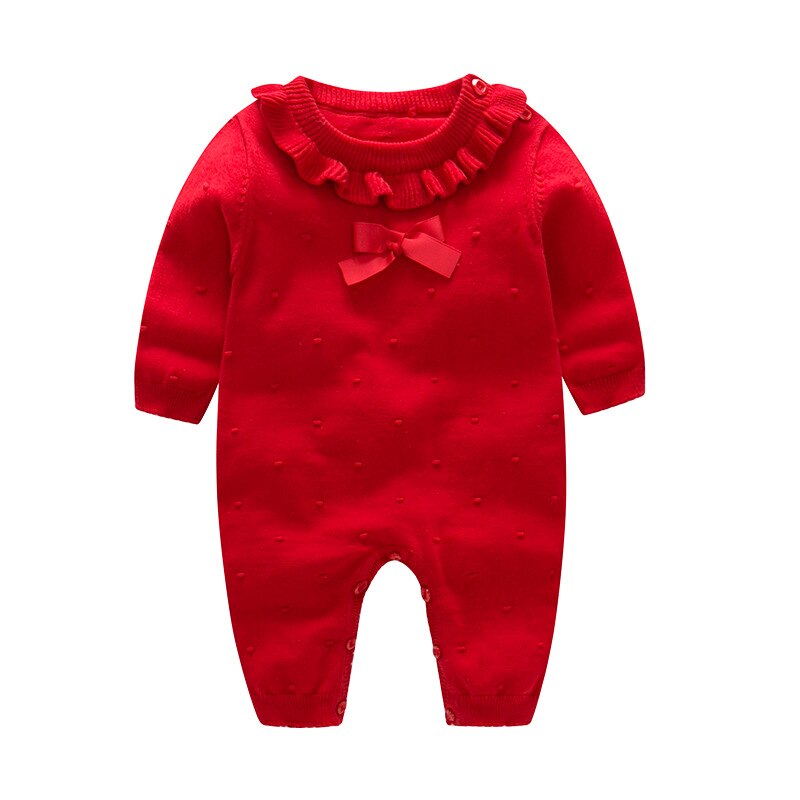 Neue Baby Mädchen Kleidung Langarm Overalls Outfits Baby Strampler Herbst Winter Neugeborenen Jungen Insgesamt Kleinkind Kinder Gestrickte Kleidung