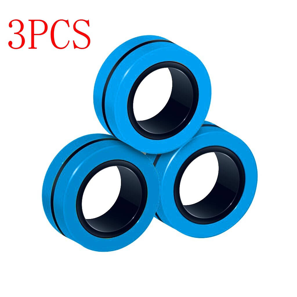 Stress Relief Magnetic Ringe Zappeln Spielzeug für Angst Anti-Stress Roller Fingertip Spielzeug Erwachsene Kinder Finger Spinner Magie Ringe: G