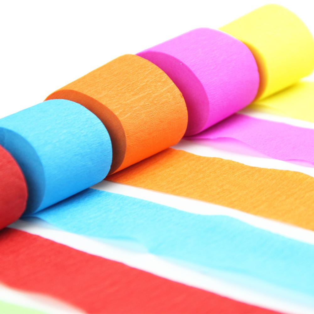 1 Roll 3.5 Cm * 10 M Crinkled Crêpepapier Bloem Wikkelen Diy Scrapbooking Craft Voor Verjaardagsfeestje Festival Kerst decoratie