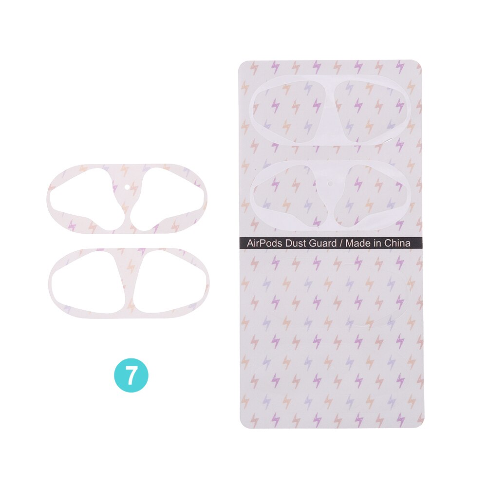 2x Ultra Thin Dust-proof Cover Film Protective Sticker Skin Dust Guard Stickers For Apple Airpods Earphones Charging Box
