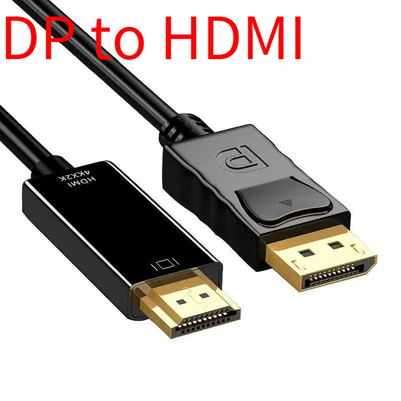 DP DisplayPort naar VGA Adapter Connecto Converter 1.8m Kabel FHD 1920*1080P Lijn Voor Desktop Laptop PC TV Monitor Projector: Oranje