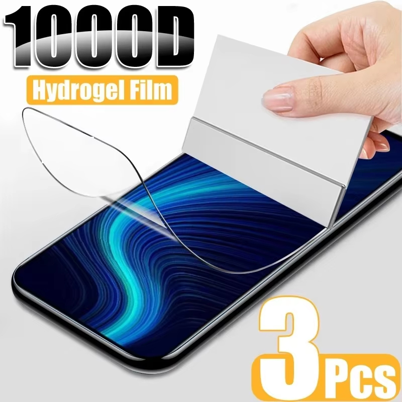 3pcs Hydrogel Film For Xiaomi Redmi Note 13 Pro 5G 12 11 10 9 11S 9S 10T Screen Protectors Redmi 13C Full Cover HD Film No Glass