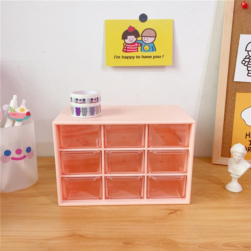 Makeup Organizer Storage Box Drill Polish Lipstick Nail Organizer Cosmetic Jewelry Box Holder Transparent Multiple Grid Acrylic