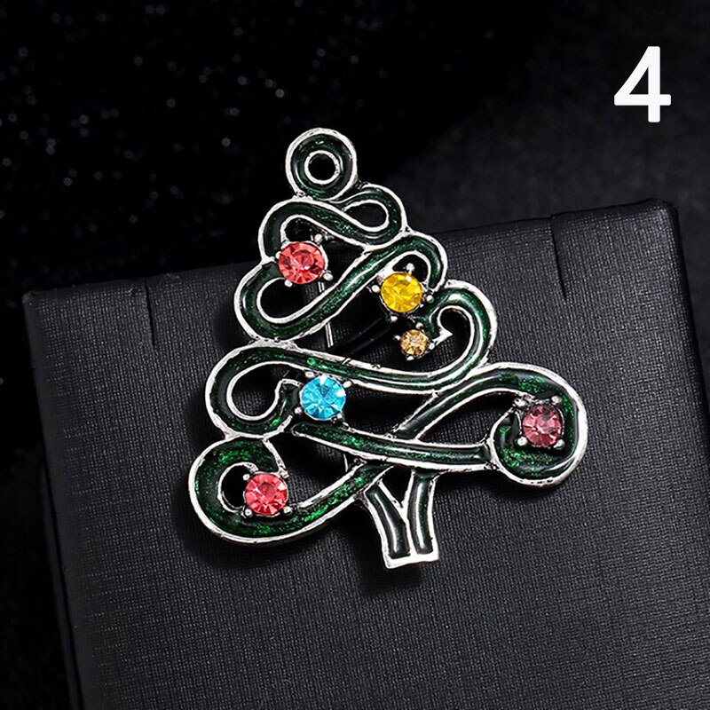 Portable Christmas Pins Wreath Ladies Brooches Lots Shape Brooch Pin: N4