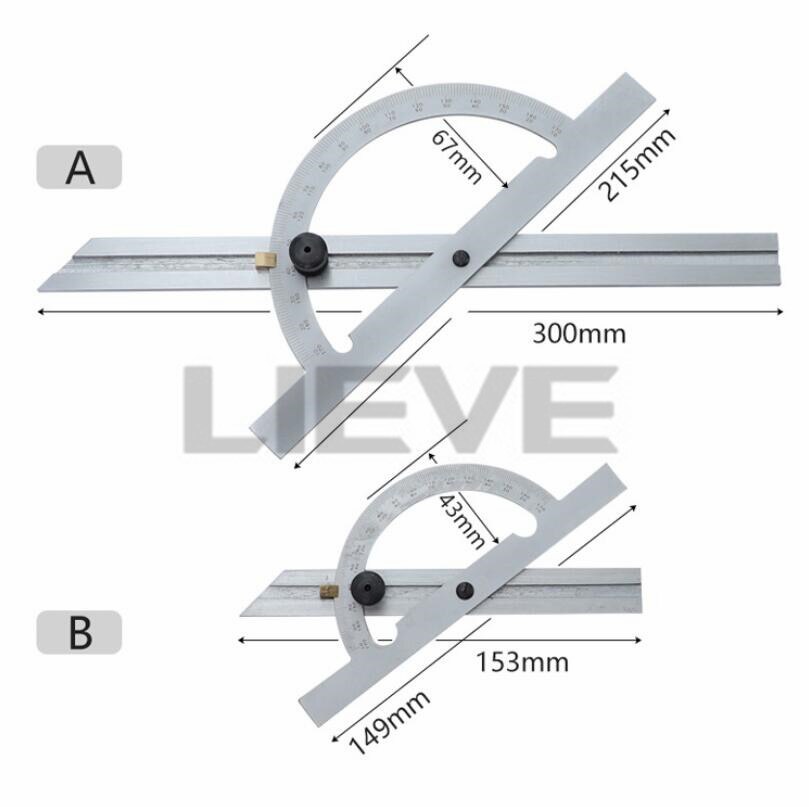 Protractor 10-170 ° Angle Ruler National Standard ... – Vicedeal