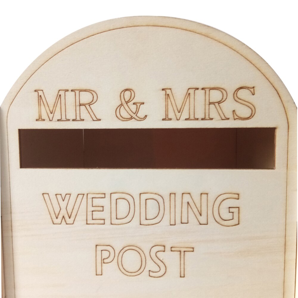 Caja de madera de boda, buzón de correo rústico, soporte de tarjeta de , adornos artesanales, SUMINISTROS DE BODA (con una llave)