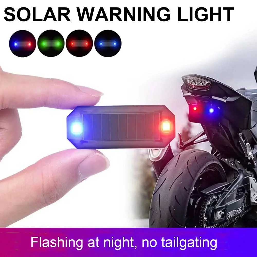 Mini led-autolampje op zonne-energie, waarschuwingslampje voor 's nachts, gesimuleerd alarm, draadloos antidiefstalwaarschuwingslampje, knipperend nep-alarmlampje