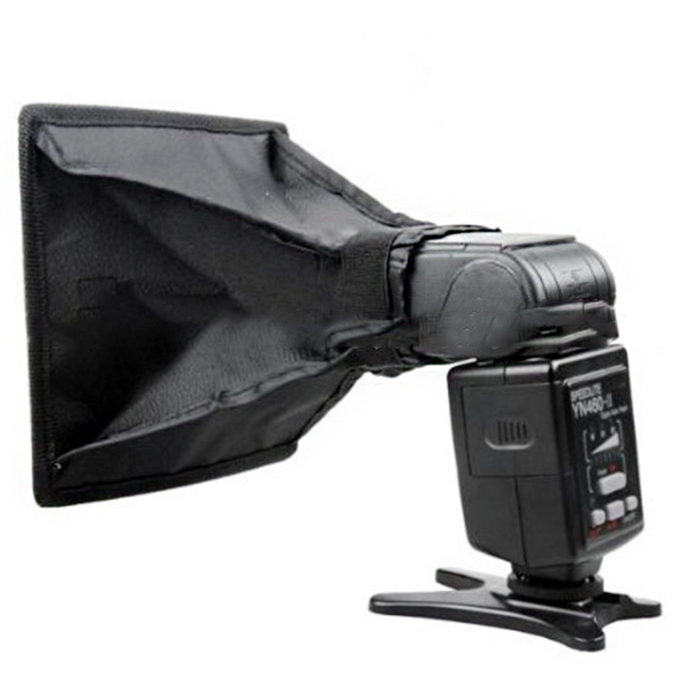 Kamera flash diffusortilbehør universal softbox fotografering speedlight flash lysreflektor med opbevaringspose