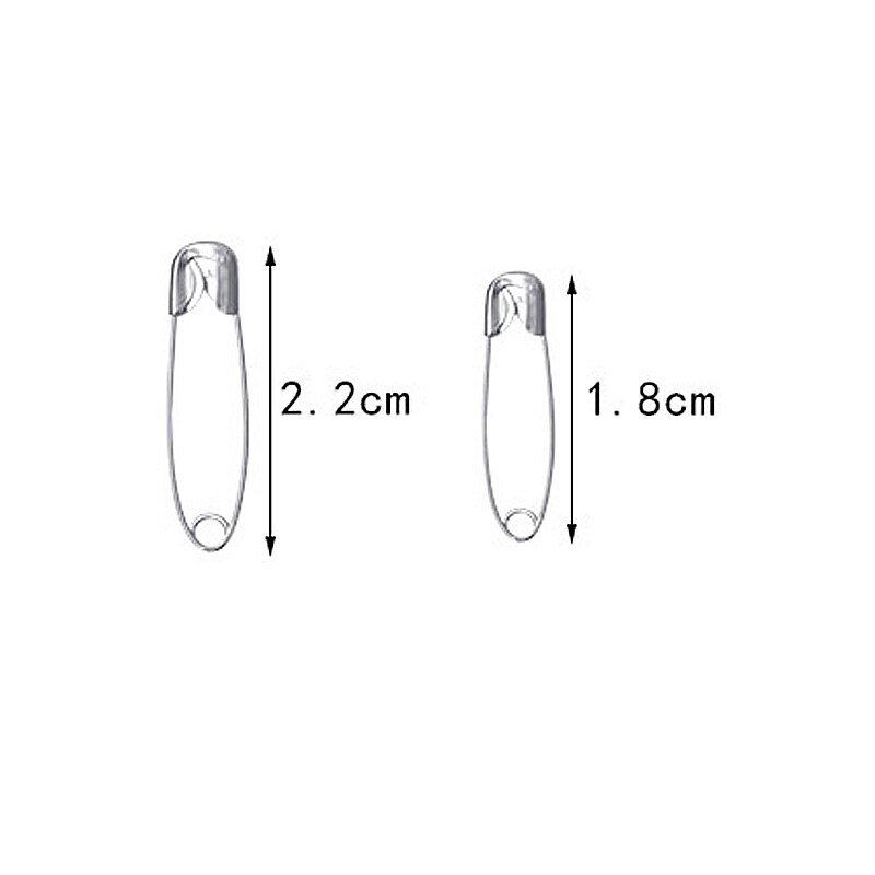 1728PCS 18mm 22mm Silver Safety Pins DIY Sewing Tools Accessory Iron Needles Safety Pin Brooch Apparel Accessories Saftey Pins