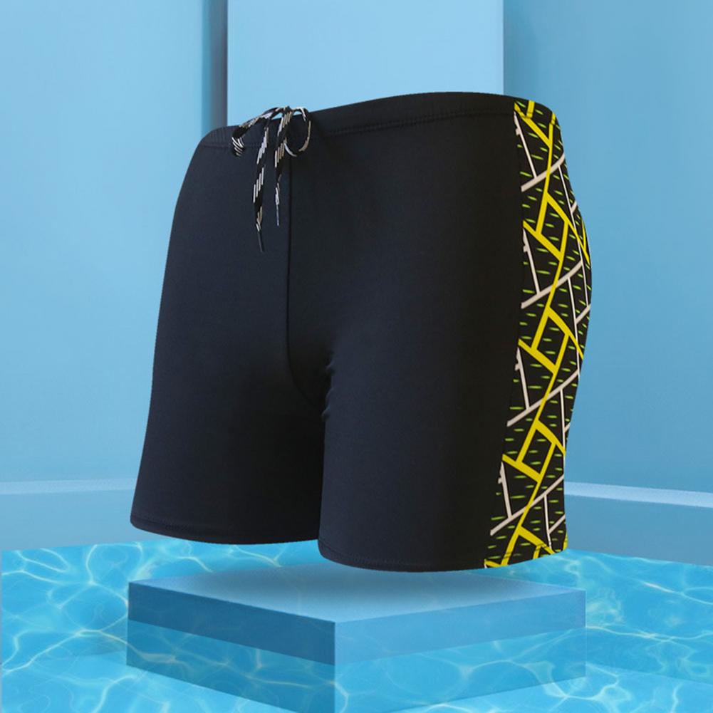 Pantaloncini da bagno ad asciugatura rapida con stampa di tronchi grandi tronchi estivi con cuciture grandi per bauli da uomo per le vacanze