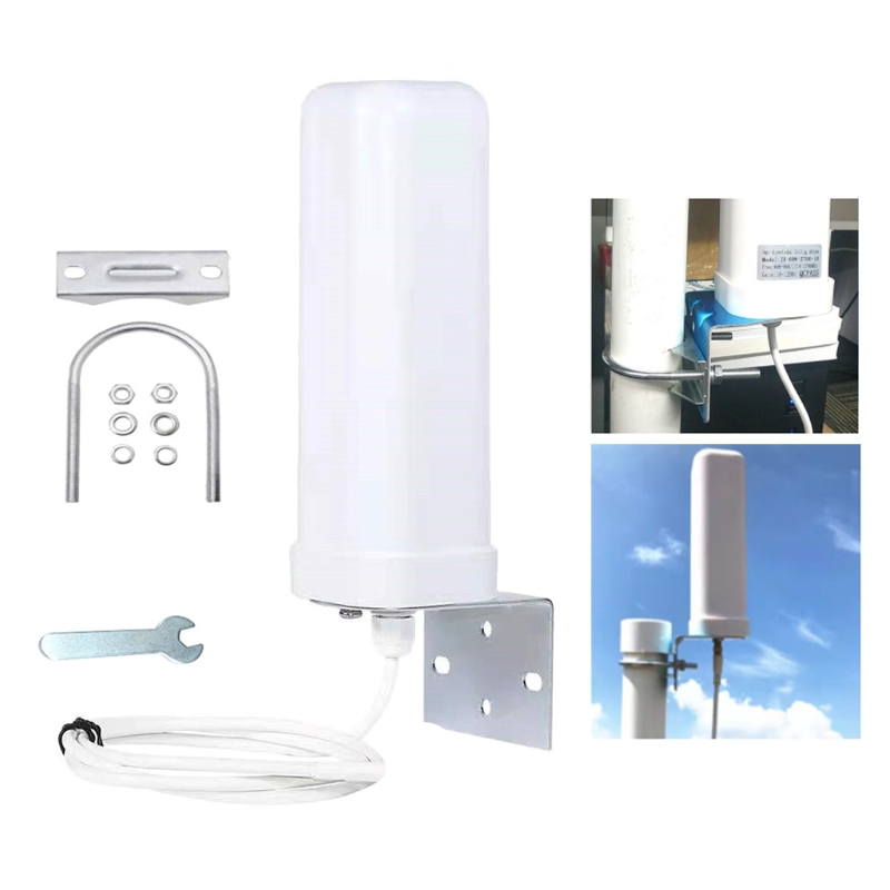 3G 4G 5G Barrel Outdoor Antenna Dual Interface SMA TS9 CRC9 16-18dBi Router Network Card External 698-960 / 1710-2700MHZ