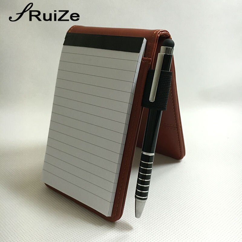 Ruize Multifunctionele Kleine Notebook A7 Pocket Notebook Planner Notepad Lederen Cover Note Met Rekenmachine