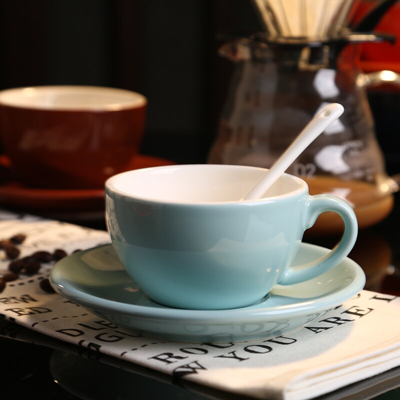 Mhv 200ml cappuccino latte farve glasur keramisk kaffekop køkken kontor cafe trække blomsterkop