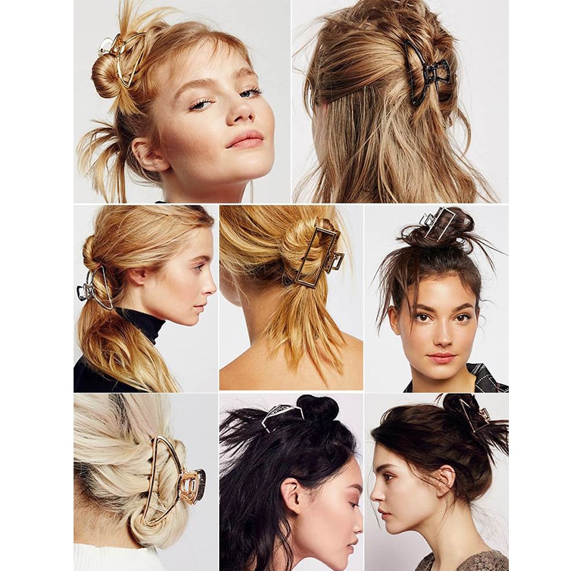 Alloy Geometric Hair Clips Women Girls Claw Clip Hair Claws Hair Clamps Claw Clips Hairpins Barrette Crab Hair Accessories