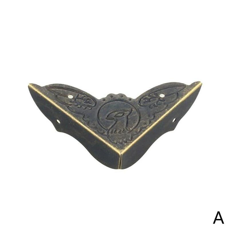 1pc Antique coin protecteur coin protecteurs Table coin boîtes bijoux Antique fer quatre coins bureaux protecteur enveloppe K7U0: Bronze