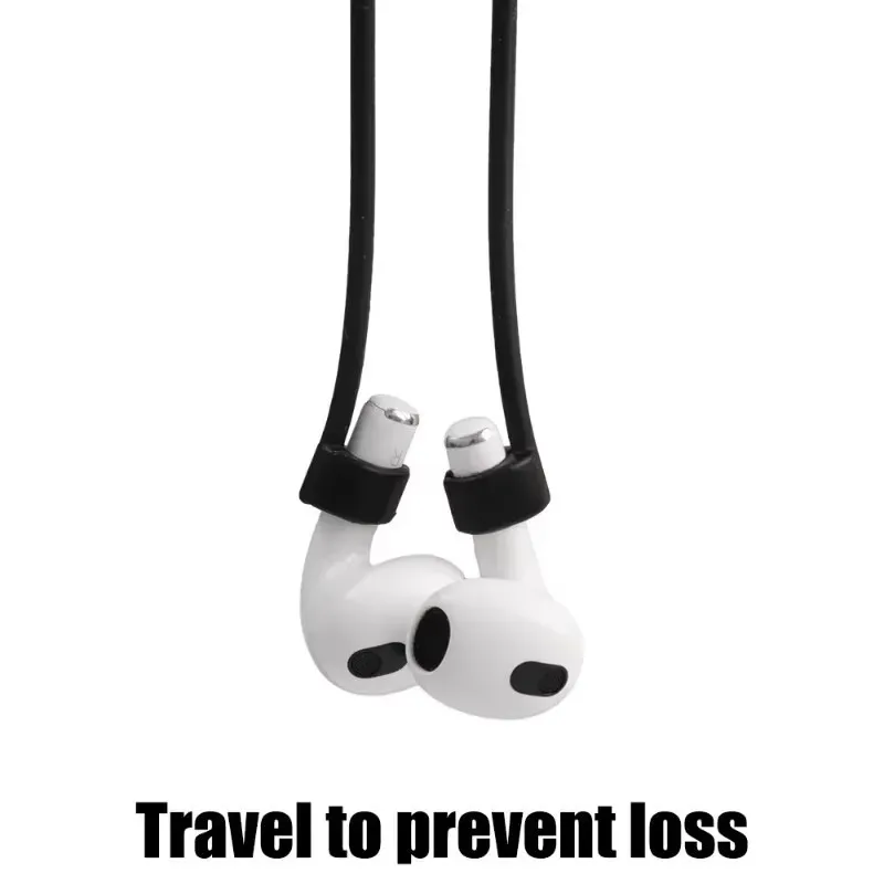 Anti-verloren Silikon Kopfhörer Seil Kabel Für AirPods 1 2 3 Profi Drahtlose Bluetooth Kopfhörer Nacken Gurt Kabel Kopfhörer kabel Halfter