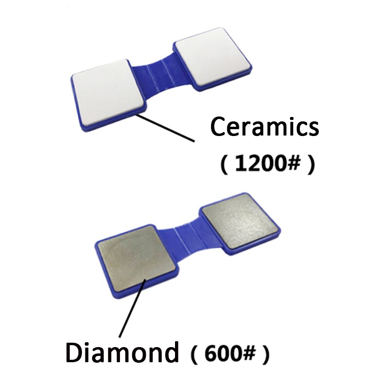 Ice Skate Blade Sharpener 600/1200 Grit Double Sided Portable Diamond Ceramic Blade Grinder for Roller Shoes Speed Skating