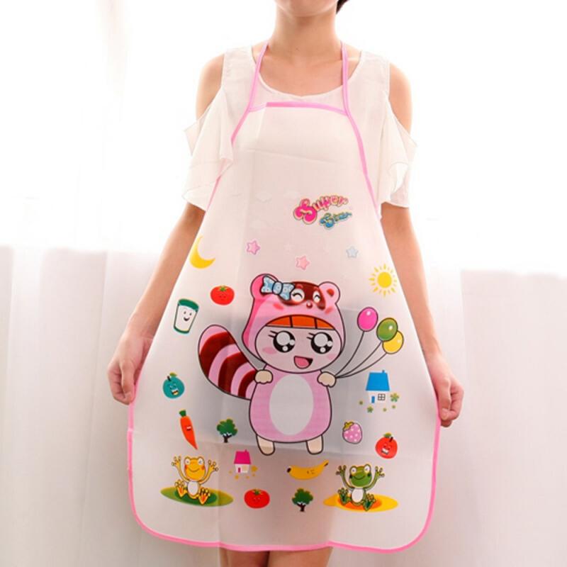 Delantal con dibujos animados sin mangas, delantales de cocina antiaceite, delantal de cocina para mujer, delantales de limpieza para el hogar, delantal impermeable para peluquería