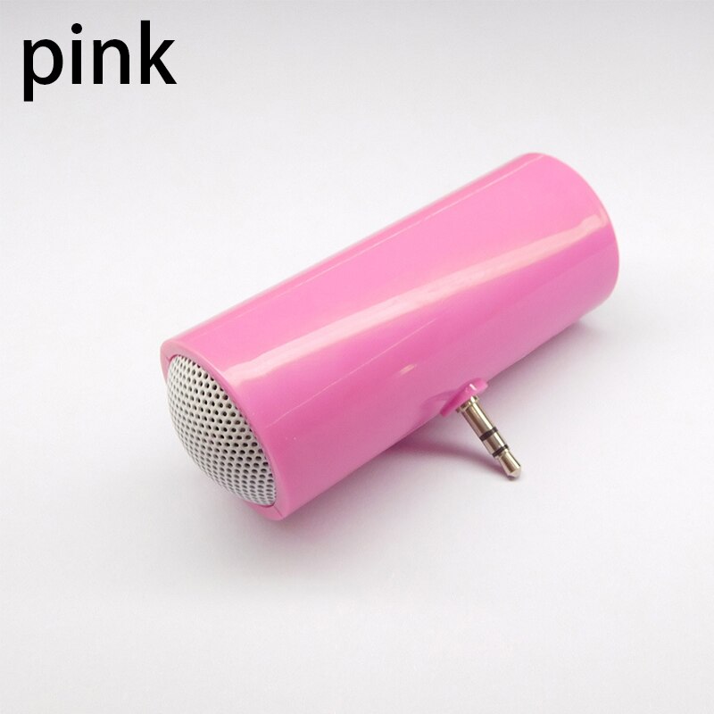 3.5mm AUX Direct Insert Mini Speaker Stereo Portable Telefoon Speaker MP3 Muziek Luidspreker Voor Mobiele Telefoon Tablet: Roze