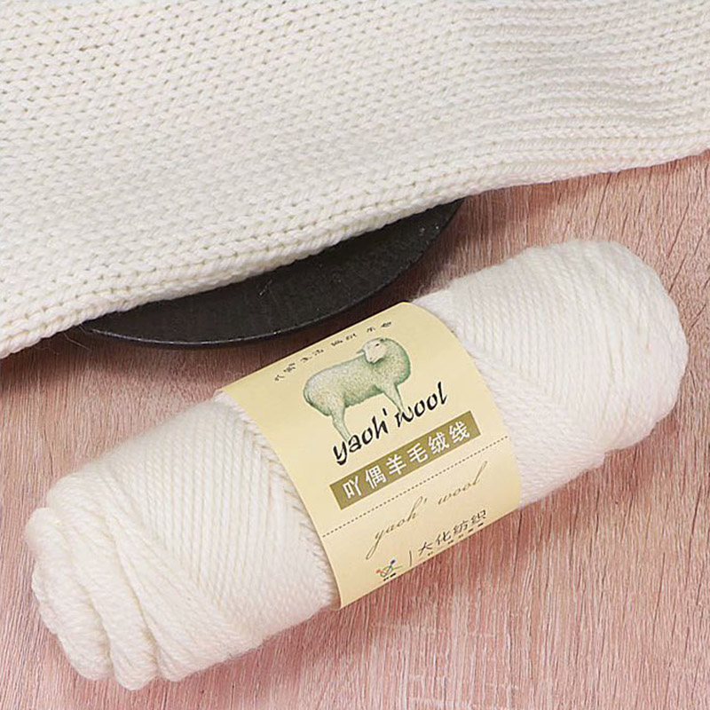 Fio grosso de lã para tricô manual DIY, fio de cashmere, crochê de lã, suéter macio, chapéu, linha cachecol, 100g/rolo