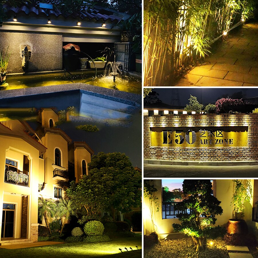 Thrisdar Solar Tuin Gazon Lamp Outdoor Led Solar Spike Spotlight Landschap Path Muren Boom Led Spotlight Solar Spike Gazon Licht