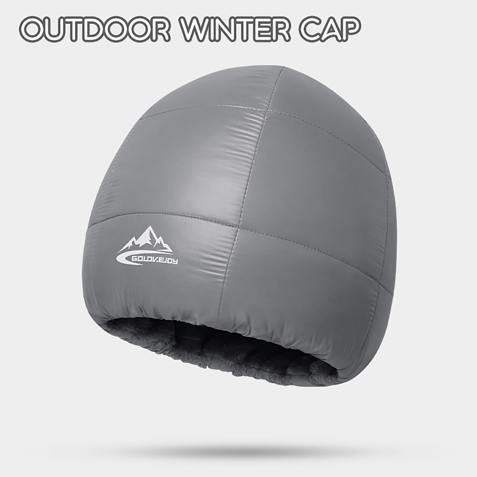 Män kvinnor utomhus vintermössa cykelmössa skidmössa tjock fleece varm vattentät vindtät cykling skridskoåkning skidmössa: Mörkgrå