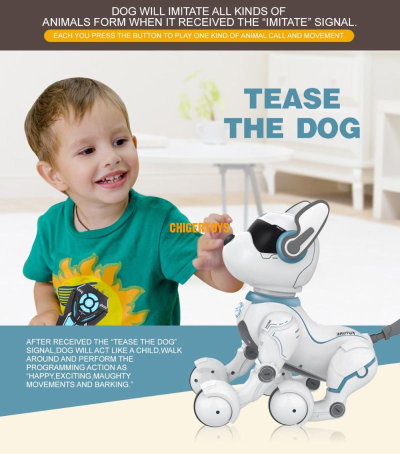 Voice Control Dog Talking Smart RC Robot Dog Early Education Toys Imitating Various Animal Sounds LED Lights Music robot Pet