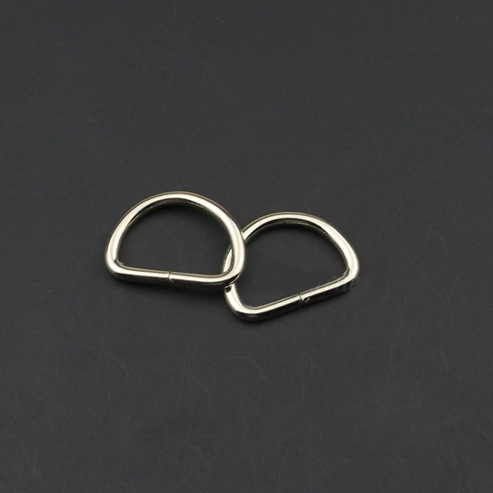 100/200/500Pcs Silver Plated 25mm/1" D Ring Bag Belt Ring Buckles Bag Clothes Accessory: Dia 1.3cm / 500 PCS