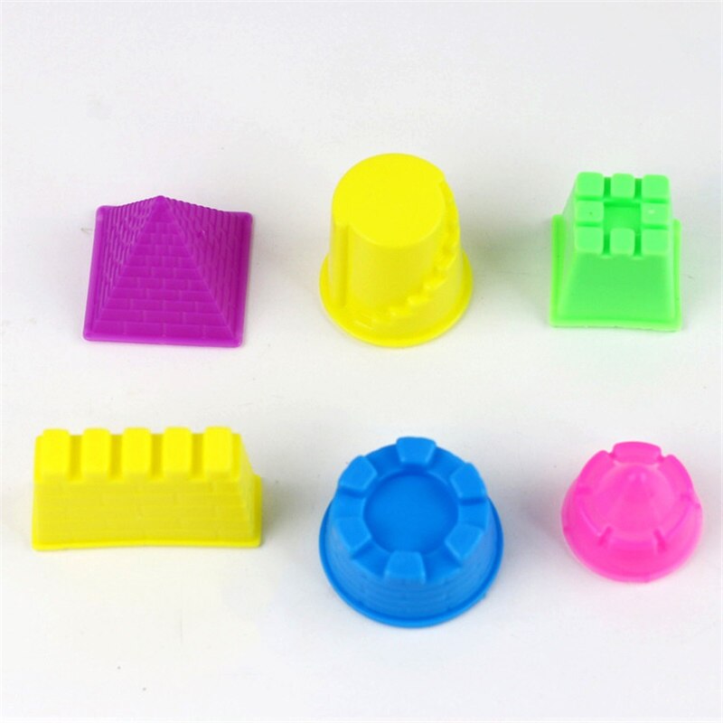 300g Dynamische Zand Gepresenteerd Zes Mallen Pluizige met Gereedschap Dynamische Magic Strand Ruimte Zand Speelgoed voor Kinderen Anti Stress speelgoed