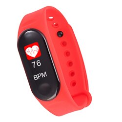 tracking Bluetooth Smart Bracelet Heart Rate Monitor Wristband Fitness for Android iOS PK Xiomi Mi Band Smart GPS Trackers Scr: Red