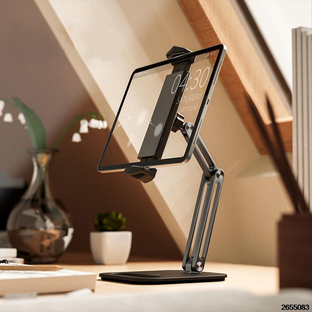 Metal desk phone holder stand for iphone, ipad, xiaomi, macbook, samsung, xiaomi, huawei, laptop, notebook support