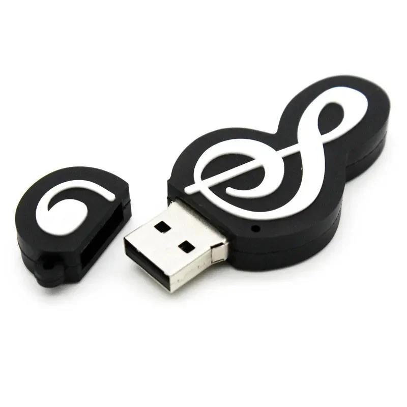 Unidad Flash USB 2,0 para guitarra de dibujos animados, 4GB, 8GB, 16GB, 32GB, 64GB, 128GB, unidad de bolígrafo Musical, memoria para violín, capacidad Real, disco U bonito