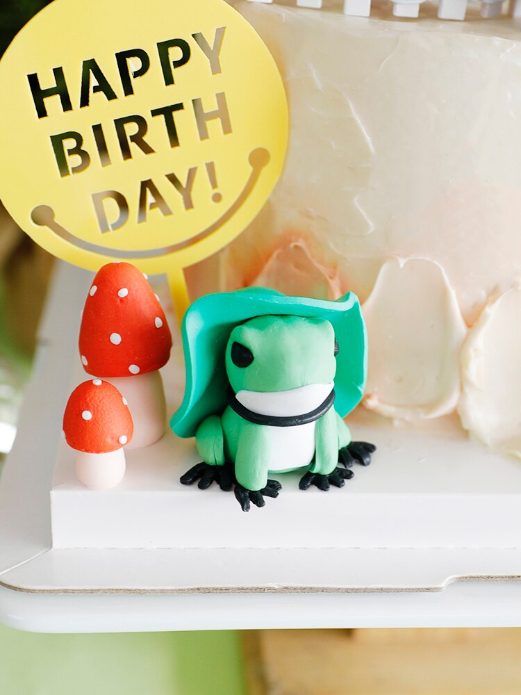 Décoration de gâteau en forme d&#39;arbre, animaux, hérisson, renard, grenouille, pour fête d&#39;anniversaire, fournitures de pâtisserie, décoration de Dessert pour réception pour bébé