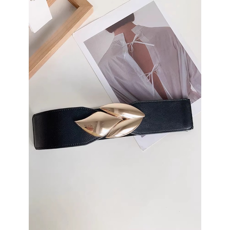 Curea elegantă pentru rochie de damă, cu talie elastică, cu etanșare lată în talie