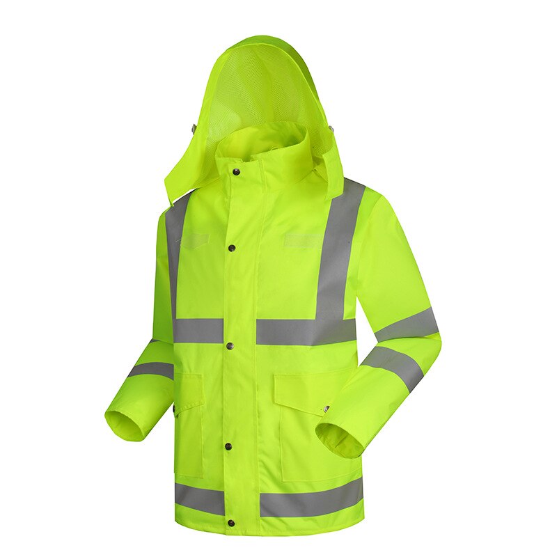 Spardwear vandtæt høj synlighed reflekterende opvarmede strips jakke og bukser regndragt regntøj regnfrakke