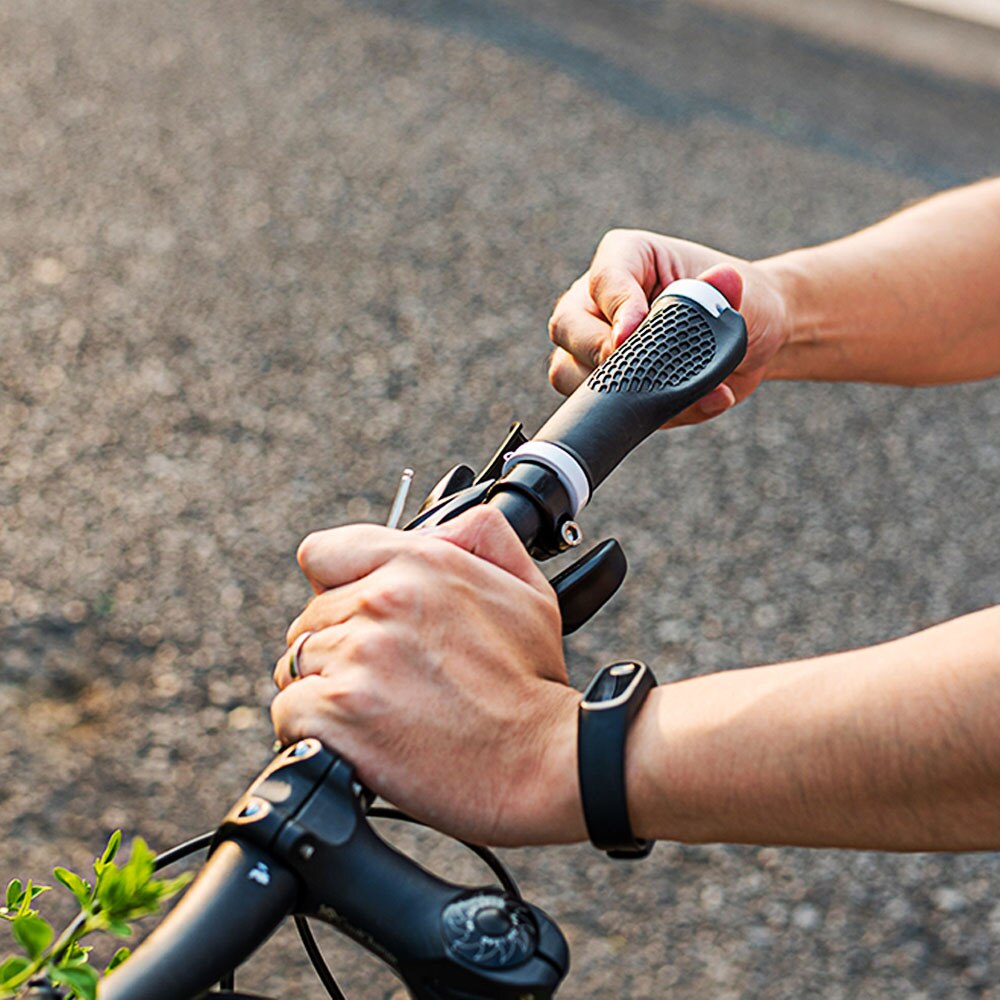 Guidão de bicicleta mtb, peças de guidão de liga de alumínio anti-derrapante e de borracha de 2.2cm para mountain road mbx preto azul vermelho