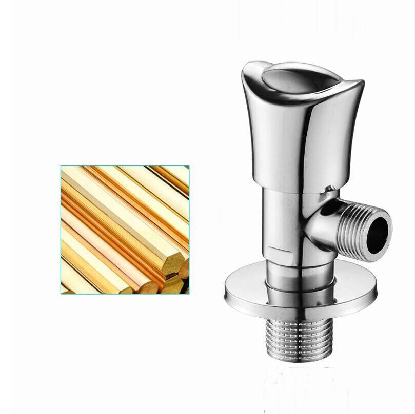 G1/2*3/8 & Koud Water Anti-explosie Keuken Wc Messing Driehoek Klep 3 ′ Outlet Hoekstopkraan Schakelaar inlaatklep